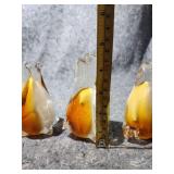 Glass Penguin Figurines Set of 3