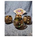 Star Pattern Brass Votive Candle Holders Set of 4 - Made in India