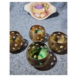 Star Pattern Brass Votive Candle Holders Set of 4 - Made in India