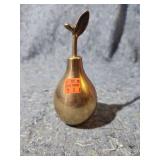 Brass Pear Bell with Leaf Detail