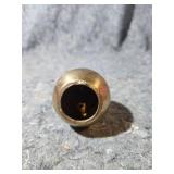 Brass Pear Bell with Leaf Detail