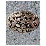 Decorative Mother of Pearl Inlay Alpaca Belt Buckle