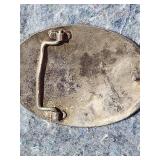 Decorative Mother of Pearl Inlay Alpaca Belt Buckle