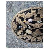 Decorative Mother of Pearl Inlay Alpaca Belt Buckle