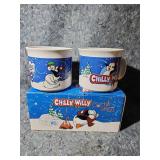 Chilly Willy Cocoa Mugs Set and Bowls - Great Shape