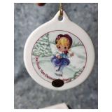 Precious Moments Christmas Porcelain Ornament Set