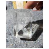 Decorative Holiday Collectibles Set with Crystal Block