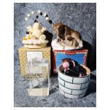 Decorative Holiday Collectibles Set with Crystal Block