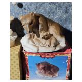 Decorative Holiday Collectibles Set with Crystal Block