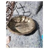 Decorative Metal Bowl Set with Seashells