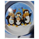 Snow Collectors Winter Penguin Divided Serving Dish