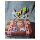 Mixed Toy Lot with Girl Scout Memorabilia Case