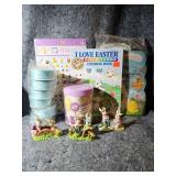 Easter Bunny Figurines and Activity Set