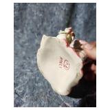 Italian Ceramic Floral Vase with Applied Roses - One Has Broken Oiece - See Pics