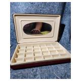Red Jewelry Display Case with Mirror