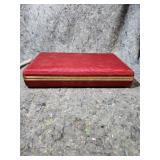 Red Jewelry Display Case with Mirror