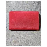 Red Jewelry Display Case with Mirror