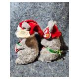 Ty Beanie Babies Christmas Mouse Pair