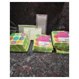 Hallmark Party Supplies Bundle - Floral Napkins and Recipe Cards