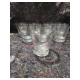 Set of 8 Clear Crown Royal Glasses