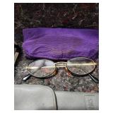 Eyeglass Collection with Cases and Zebra Print Purse