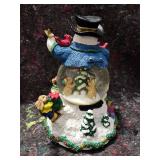 Snowman and Bears Christmas Snow Globe