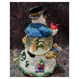 Snowman and Bears Christmas Snow Globe