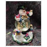 Snowman and Bears Christmas Snow Globe