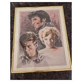 1950s Hollywood Icons Portrait Art Print