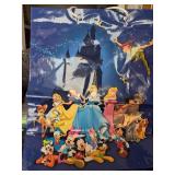 7 LARGE DISNEY GIFT BAGS - Disney Characters Gift Bag with Castle Scene