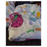 Barney Twin Bed Sheet Set - 2 Sheets, One Fitted Sheet and One Valance