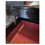 Japanese Lacquered Musical Jewelry Box with Mount Fuji Scene