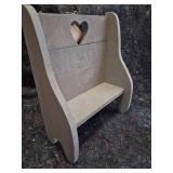 Wooden Heart-Back Bench
