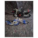 Diecast Motorcycle Models - Blue Pirate and Black Sport Bike Set