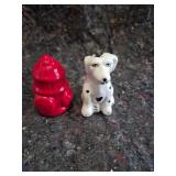 Fire Hydrant and Dalmatian Salt and Pepper Shakers