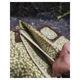 Fossil Quilted Wallet with Brown Leather Trim