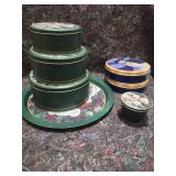 Holiday Decorative Storage Tin Set
