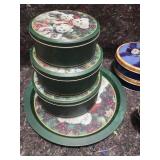 Holiday Decorative Storage Tin Set
