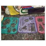 Craft Supply Bundle - Cross Stitch Kit and Drawing Stencils