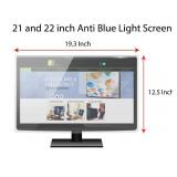Anti Blue Light Screen filter for 21 and 22 Inches Widescreen Desktop Monitor, Blocks Excessive Harmful Blue Light, Reduce Eye Fatigue and Eye Strain