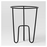 Iron Indoor Outdoor Plant Stand Black 8.6\"x8.6\"x10.6\" - Room Essentialsâ¢: Metal Planter Holder, No Assembly Required - Retail: $12
