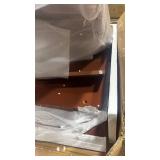 Costway - 2PCS Nightstand Drawer Accent Side End Table Storage Cabinet - Cherry - Retail: $0