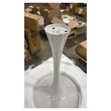 31.5\" Round Dining Table Modern White Tulip Table Leisure Coffee Table with Load-Bearing Capacity of 165 (partial damage on top) - Retail: $0