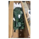 Set of Three Pre-Lit Artificial Christmas Trees, LED Lights - Retail: $0