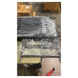 Costway Set of 2 Black Metal Frame Stationary Balcony Chair with Gray Solid Seat - Retail: $0