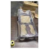 Giantex Folding Dining Chairs Set of 2, Upholstered Dining Chairs with Comfy Padded Seats, Rubber Wood Frame, Anti-Slip Foot Pads, No Assembly, Space-Saving Kitchen Chairs for Dining Room - Retail: $0