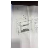 Costway Electric Fireplace 18\" with Mantel Stand with Shelf 4650 BTUs 1400W (mantel 31in Tall, 32in Long) - Retail: $0