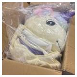 Kids Plush Ride-on 6V Electric Animal Ride On Toy Unicorn  w/ Music & Handlebars - Retail: $0
