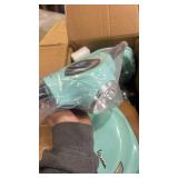 Costway Licensed VESPA 12V Kids Electric Motorcycle with Music Horn Story Training Wheels Green - Retail: $0