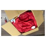 Costway 6.3-ft H Lighted Inflatable Gingerbread Cookie Shop with Santa Clause - Retail: $0